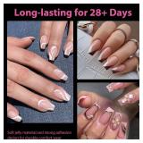 UNA GELLA Short Coffin Nails Tips, 504pcs No c Curve short Coffin Gel Press On Nails Pre Etched For Women Acrylic Nail Extension Full Cover Home Salon 12 Sizes