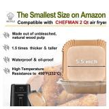 2 QT Air Fryer Liners for CHEFMAN 2 Qt Mini Air Fryer, Air Fryer Liners Disposable Small 2 qt 2.6qt, Small AirFryer Liners, DASH Air Fryer Liners