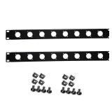 XLR HDMI Audio Rack Mount Panel, 1U D-Series Punched Metal HDMI Rack Mount Connectors for 19\" Enclosure Server Computer Equipment Studio (8 Port, 1U)