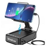 TechGlow Foldable Cellphone Stand with Bluetooth Speaker and Charging Function Birthday Gifts for Men Women Mother Father Boy Girl Teens Cool Tech Gadgets