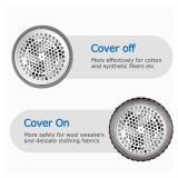 BEAUTURAL Fabric Shaver and Lint Remover, Sweater Defuzzer with 2-Speeds, 2 Replaceable Stainless Steel Blades, Battery Operated, Remove Clothes Fuzz, Lint Balls, Pills, Bobbles Gray