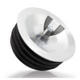 Steel Mechanical Test Plug, Sewer Cleanout Cap, Practical Expansion Pipe Plug, Drain Twist Plug Pipe Gripper, with Galvanized Screw and Wing Nut, Suitable for Most Pipes Sink Pools (4 Inch)