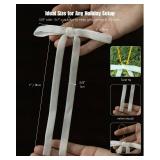 Velvet Christmas Tree Bows â 24 Pcs Holiday Bows (3/8\" Wide, 5x7) with Star Clips â Easy Hanging for Tree, Wreath, Gifts & DÃ©cor (White)