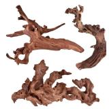 majoywoo Natural Coral Driftwood for Aquarium Decor Fish Tank Decorations, Assorted Driftwood Branch 6-10\" 3 Pcs, Reptile Decorâ¦