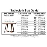 LIBERECOO Clear Round Fitted Vinyl Tablecloth for 49-56\" Diameter Tables - Heavy Duty Elasticized Table Cover Elastic Edged Plastic Table Cloth Protector