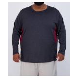 Real Essentials 3 Pack: Menâs Big & Tall Long Sleeve Dry-Fit Crew Neck T-Shirt - Gym Workout Athletic Running Tee, Set 4, 4XLT, Pack of 3