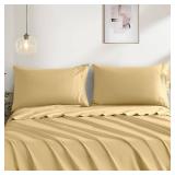 2 Pack Pillow Cases Standard Size, Microfiber Hotel Pillowcases Gold Pillow Covers Soft Breathable and Non Shrinking Envelope Pillow Shams 20\"X 26\"