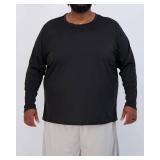 Real Essentials 3 Pack: Menâs Big & Tall Long Sleeve Dry-Fit Crew Neck T-Shirt - Gym Workout Athletic Running Tee, Set 2, 4XLT, Pack of 3