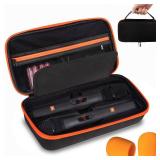 Wireless Microphone Case Compatible with JBL Wireless Two Microphone System, Dual Wireless Microphone Case for Party Box, Singing Karaoke for JBL Mic, Receiver, Adapter, AA Batteries-Orange (Box Only)