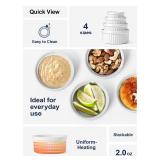 LE TAUCI Sauce Cups 2 OZ, Small Dipping Bowls, Mini Ceramic Ramekins Souffle Dishes, Sauce Dip Bowls for Charcuterie Boards, Microwave & Oven Safe, Set of 6, White