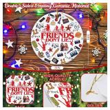 Retro Funny Thing Merch Gifts 2025 Christmas Ornament Acrylic Decorations Xmas Tree Decor Unique Gift for Friends Merchandise Family Fans Secret Santa Stocking Stuffer