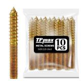 TPmax 10 Pack 3/8-16 x 3 Inch Hanger Bolts Double Headed Bolts Self-Tapping Screw Hanger Bolts for Furniture (3/8-16\" x 3\")