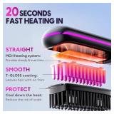 Go Brush Pro, 2026 Upgraded Go Brush Pro, Portable Straightener Brushs for Travel, with LCD Temperature Display, Fast Heating Cordless Mini Hair Brushs, Portable Hair Straightener
