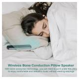 GroTawel Pillow Speaker Bone Conduction Stereo, Mini Portable Bluetooth Sleep Headphones for Deep Sleeping, Insomnia White Noise Machine for Side Sleepers-Black