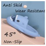sharllen Shark Sandals Slides for Women Men Cute Novelty Cartoon Anti-Slip Open Toe Slides Summer Lightweight Shark Sandals (no size)