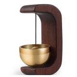 Magnetic Hanging DoorBell Chime,Shopkeepers Bell,Decorative Wooden Wind Chime with Brass Bell can Produce a Pleasant Bells for Home Decor,Cafe,Shop-Ideal for Gift or Housewarming