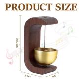 Magnetic Hanging DoorBell Chime,Shopkeepers Bell,Decorative Wooden Wind Chime with Brass Bell can Produce a Pleasant Bells for Home Decor,Cafe,Shop-Ideal for Gift or Housewarming