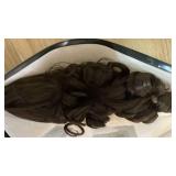 SEIKEA Cheer Ponytail Hair Piece, 14\" Curly Cheerleader Hairpiece Ponytail Extension for Cheerleader Competition, Dance Deep Brown