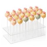 CYRYLC Cake Pop Stand - 21 Holes Lollipop Display Stand,Acrylic Cake Pops Holder Disply for Weddings, Baby Showers, Birthday, Party,Halloween Candy Decorative