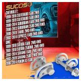 Camber Bolts for Chevy Silverado GMC Sierra 1500 2500 Express Tahoe, 4pcs Camber Kit for Yukon Suburban Colorado Cadillac Escalade, Upper Control Arm Alignment Bolts Allow Â± 1.5 Degree for Hummer H