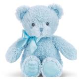 Bearington Blue Teddy Bear - 12\" Fluffy and Cuddly My First Teddy Bear Companion with Premium Plush and Soft Fur - Adorable Stuffed Animal for Baby Boy Gift for Babies, Toddlers and Kids