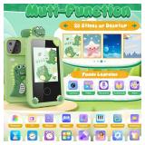 Luyiilo Kids Smart Phone Toys for Boys,Dinosaurs Gift Toys for Boys Ages 3-9 Christmas Birthday Gifts Mini Smart Phone Toys With 2.8\" Touchscreen 16 Learning Games Dual Camera Music Player, 8G SD Car