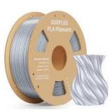 DEEPLEE Silk PLA 3D Printer Filament 1.75mm 2kg, Silver Gray Bundle PLA, Dimensional Accuracy +/-0.02mm, Smooth & Shiny Texture, Multi Color 3D Printing Filament
