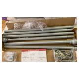 Adjustable Curtain Rod Set with Decorative Finials