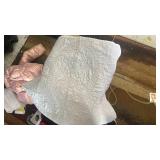 Beige Quilted Cotton Pillow Shams, 1 Set