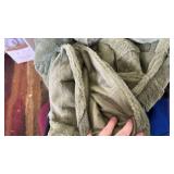 Green Wave Plush Throw Blanket