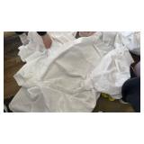 White Woven Stripe Shower Curtain