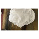 White Woven Stripe Shower Curtain