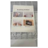 Lot of 3 Kitchen fixed organizer White Metal Wall Mount Storage Rack