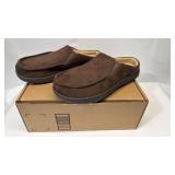 Brown Canvas Slip-On House Shoes