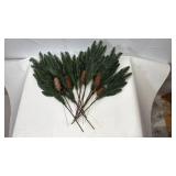 Artificial Pine Branches with Pinecones