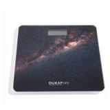 Life Unique Digital Bathroom Body Weight Scale Space Design with LCD Screen Display - DUKAP: Tempered Glass, Precision Tracking, AAA Battery Included