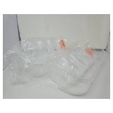 Set of 2 Clear Refrigerator Door Bin