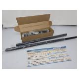 Square Curtain Rod Set with Installation Kit