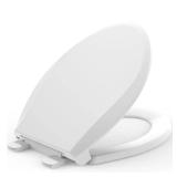 K-4639-RL-0 Round Toilet Seat Replacement for KOHLER 4639-RL-0 Round-Front Toilet Seat, Quiet-Close Lid and Seat, Countoured Seat, Bumpers and Installation Hardware, White