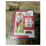 2021 Panini Contenders Football Patrick Mahomes Kansas City Chiefs Card