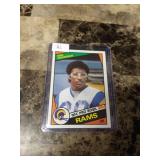 1984 Topps Eric Dickerson Los Angeles Rams Rookie Football Card