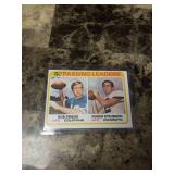 1978 Topps Passing Leaders Bob Griese and Roger Staubach Football Card