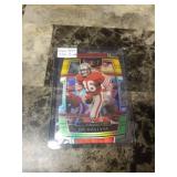 2021 Panini Select Football Green/Yellow Silver Die Cut Joe Montana San Francisco 49ers Card