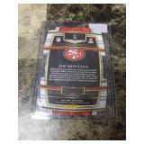 2021 Panini Select Football Green/Yellow Silver Die Cut Joe Montana San Francisco 49ers Card