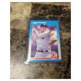 1986 Fleer Mountain Lion Roger Clemens Boston Red Sox Baseball Card