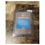 2017 Panini Donruss Football Blue Press Proof Kareem Hunt Kansas City Chief Rated Rookie Card