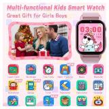 Kids Smart Watches Girls Gift Age 3-12, Kids Watch with 32 Games HD Touchscreen Camera Video Music Audiobook Pedometer Flashlight 12/24 hr Educational Toys Birthday Gift for Girls Ages 6 7 8 9 10