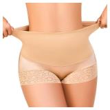Eachsale Tummy Control Underwear Butt Lifting Shorts Shaping Boyshorts Panties Seamless Slimming Shapewear Underwear Beige S