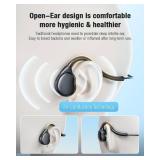 USB C Wired Headphones,Open Ear Headphones with Mic Air Conduction Wired Earbuds with Premium Sound Headset Perfect for with New iPhone 15 & 16, Samsung & Android Type C Phones- Black