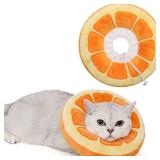ANWA Adjustable Cat Cone Collar Soft, Cute Cat Donut Collar After Surgery, Kitten Recovery Cones to Stop Licking
